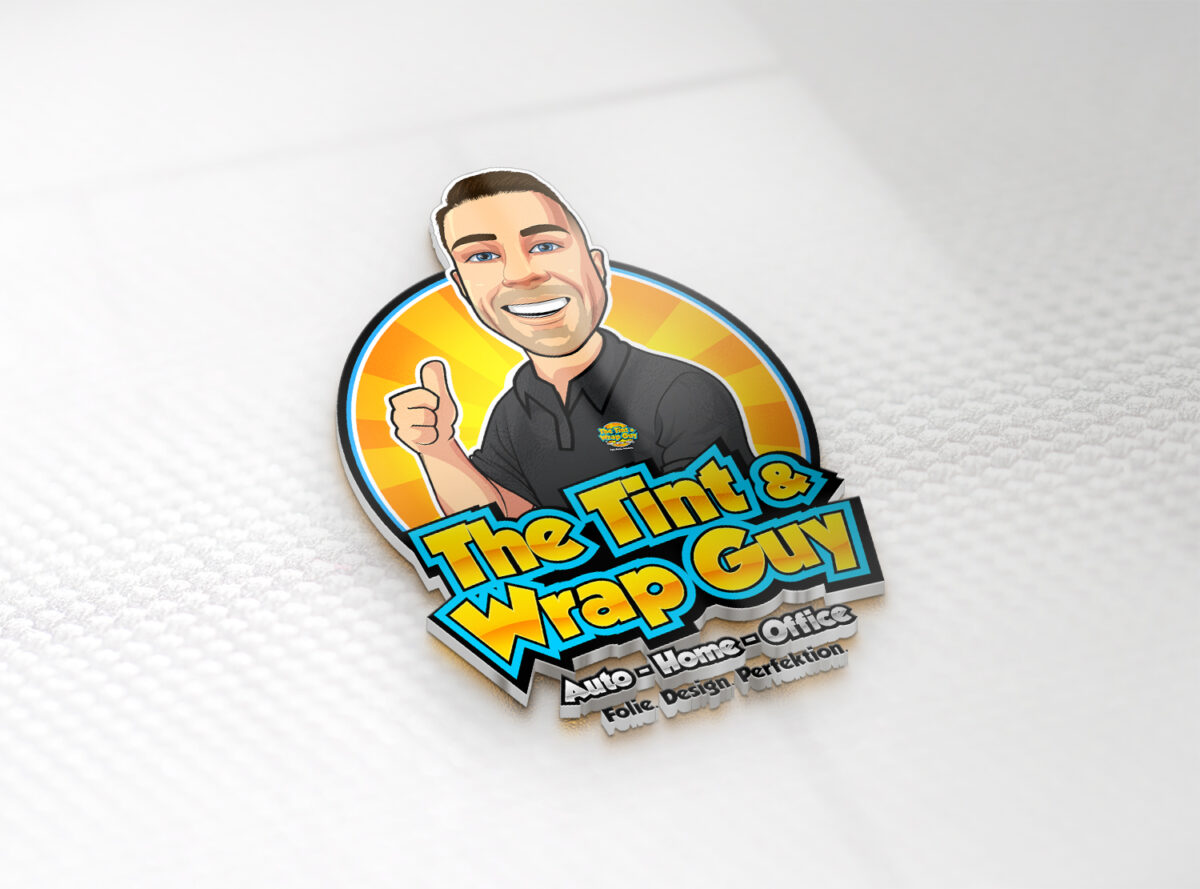 The Tint & Wrap Guy 3D Mockup - Professioneller Folierer für Auto, Haus und Büro mit Fokus auf Design und Perfektion