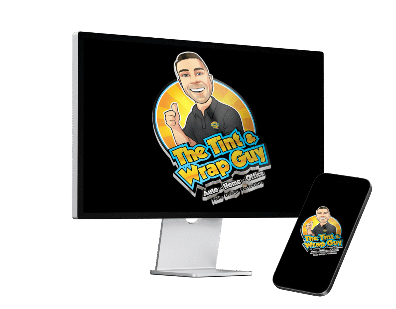 The Tint & Wrap Guy Logo - Professioneller Folierer für Auto, Haus und Büro mit Fokus auf Design und Perfektion