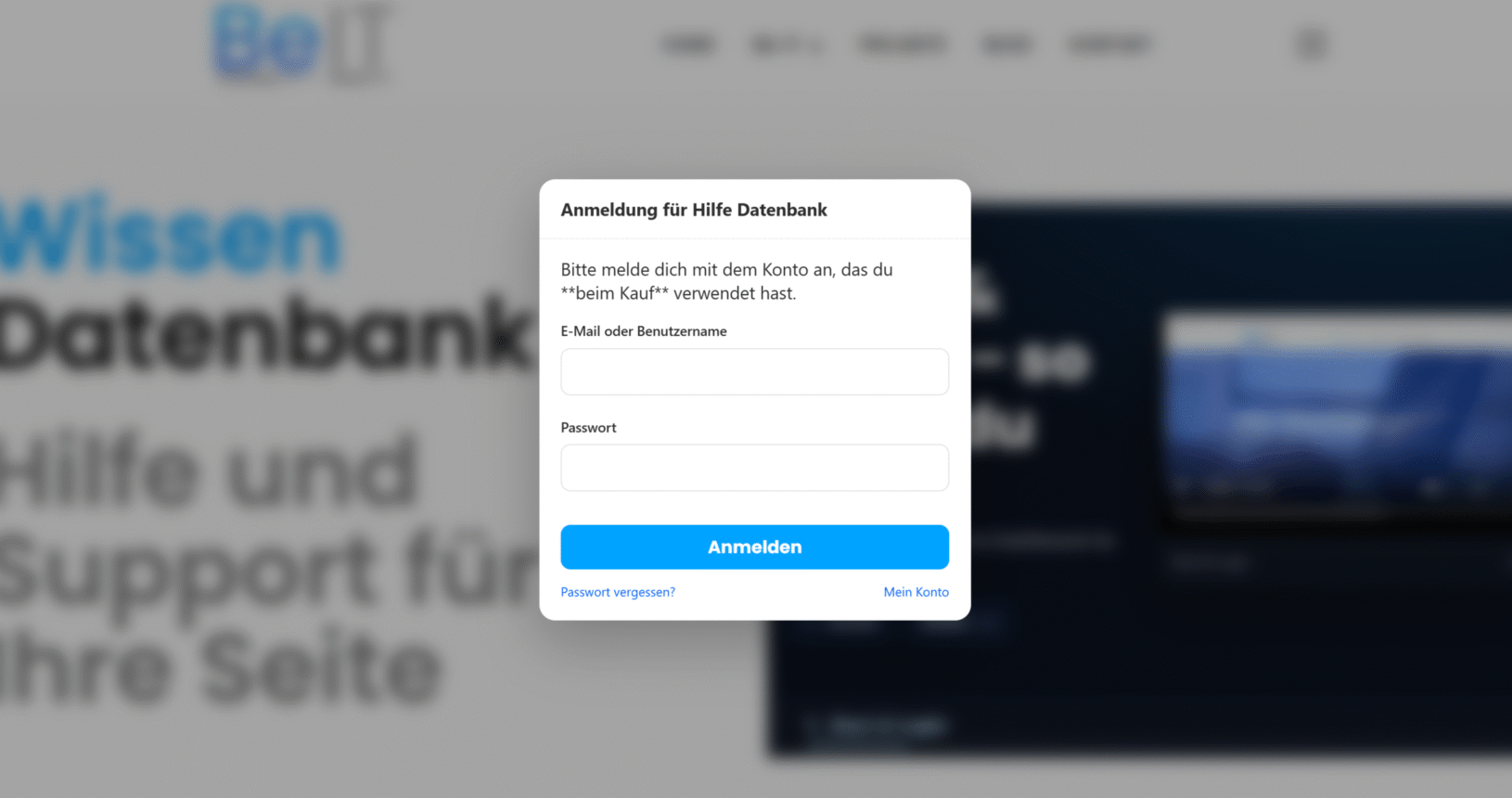 Hilfe Wissensdatenbank