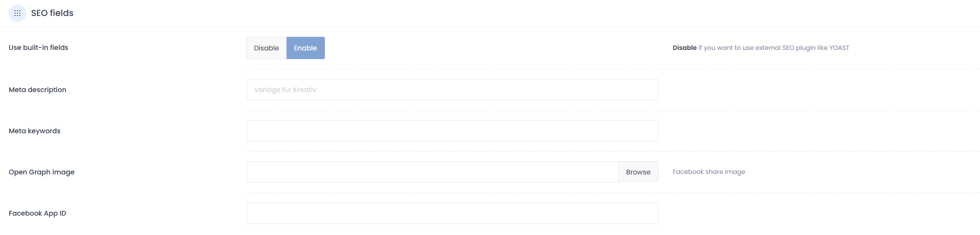 SEO Daten richtig eintragen – Kurzanleitung